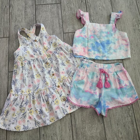 Toddler girl summer bundle Rare Editions 2piece and joie summer dress size 3T - Picture 1 of 11